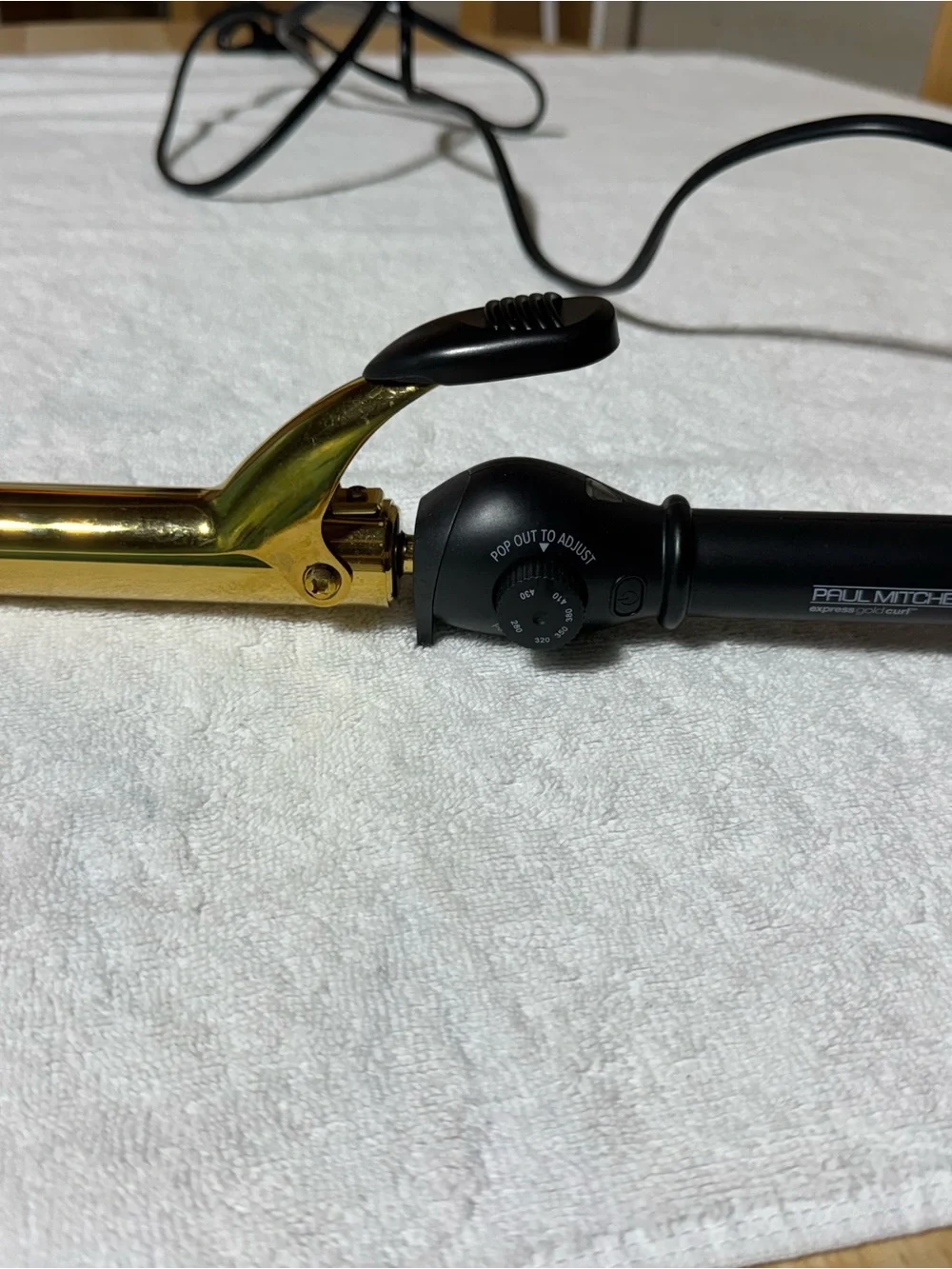 Paul Mitchell Black and Gold Ceramic Curling Iron - Salon Styling